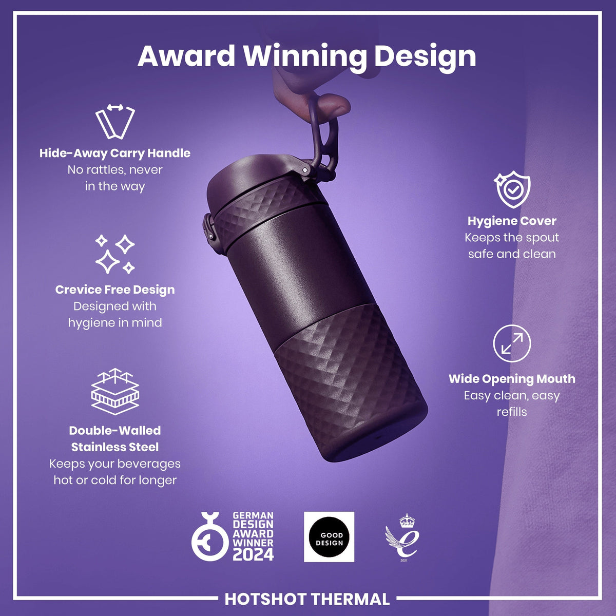 Insulated Steel, Travel Mug, Blackberry, 12oz