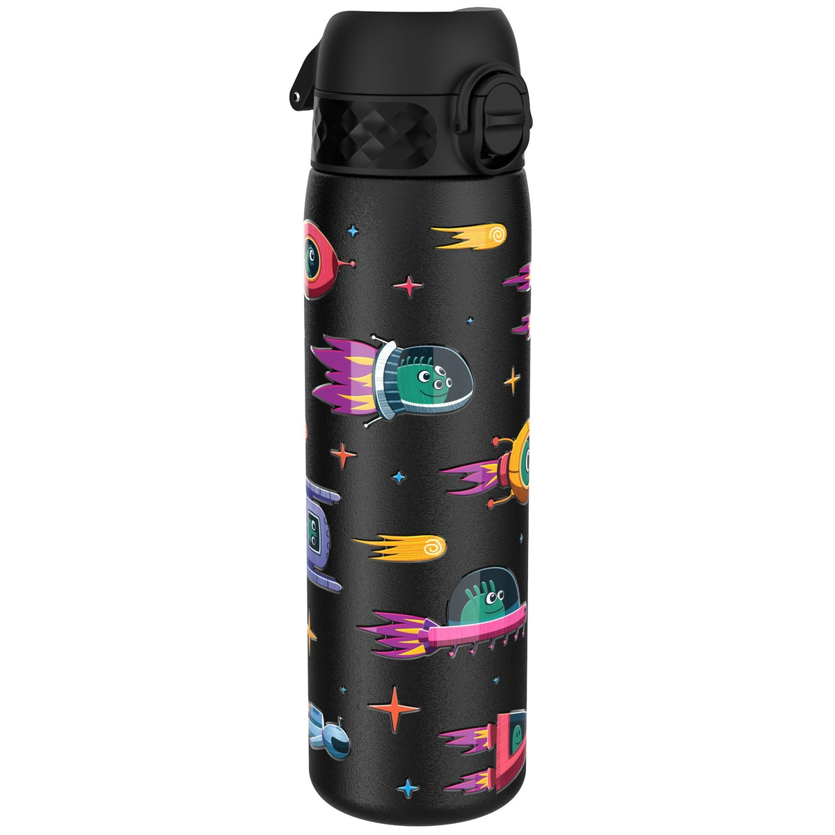 Leak Proof Slim Water Bottle, Stainless Steel, Spaceships, 20oz