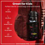 Leak Proof Slim Water Bottle, Stainless Steel, Spaceships, 20oz