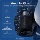 Leak Proof Thermal Steel Water Bottle, Insulated, Squiggly Line, 11oz