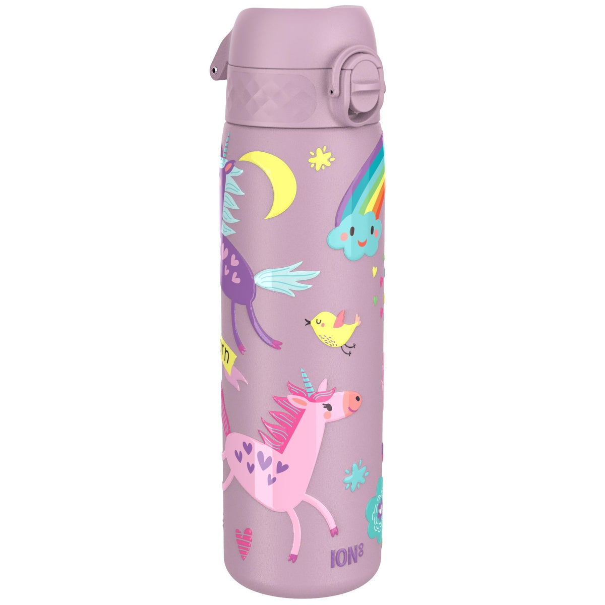 Leak Proof Slim Thermal Steel Water Bottle, Insulated, Unicorns, 17oz