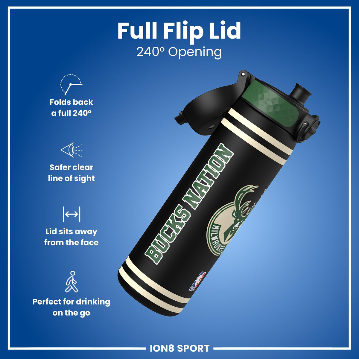 NBA x ION8, Recyclon, Milwaukee Bucks, 18oz
