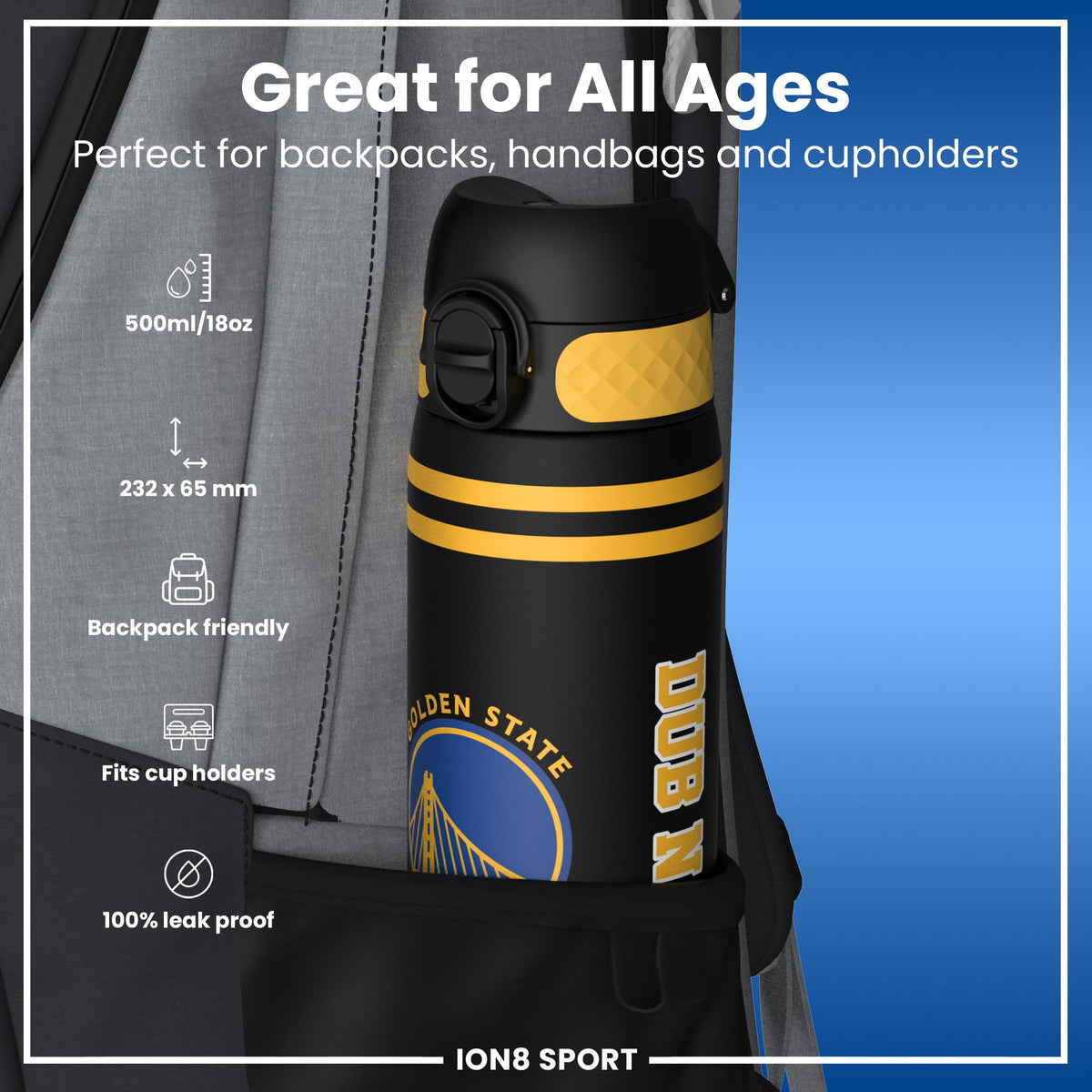 NBA x ION8, Recyclon, GS Warriors, 18oz