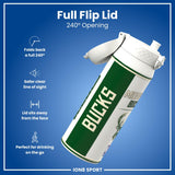 NBA x ION8, Insulated Steel Bottle, Milwaukee Bucks, 24oz