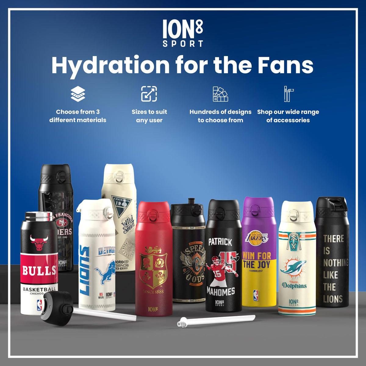 NBA x ION8, Insulated Steel Bottle, Utah Jazz, 24oz