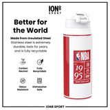NBA x ION8, Insulated Steel Bottle, Toronto Raptors, 24oz