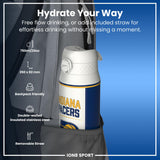 NBA x ION8, Insulated Steel Bottle, Indiana Pacers, 24oz
