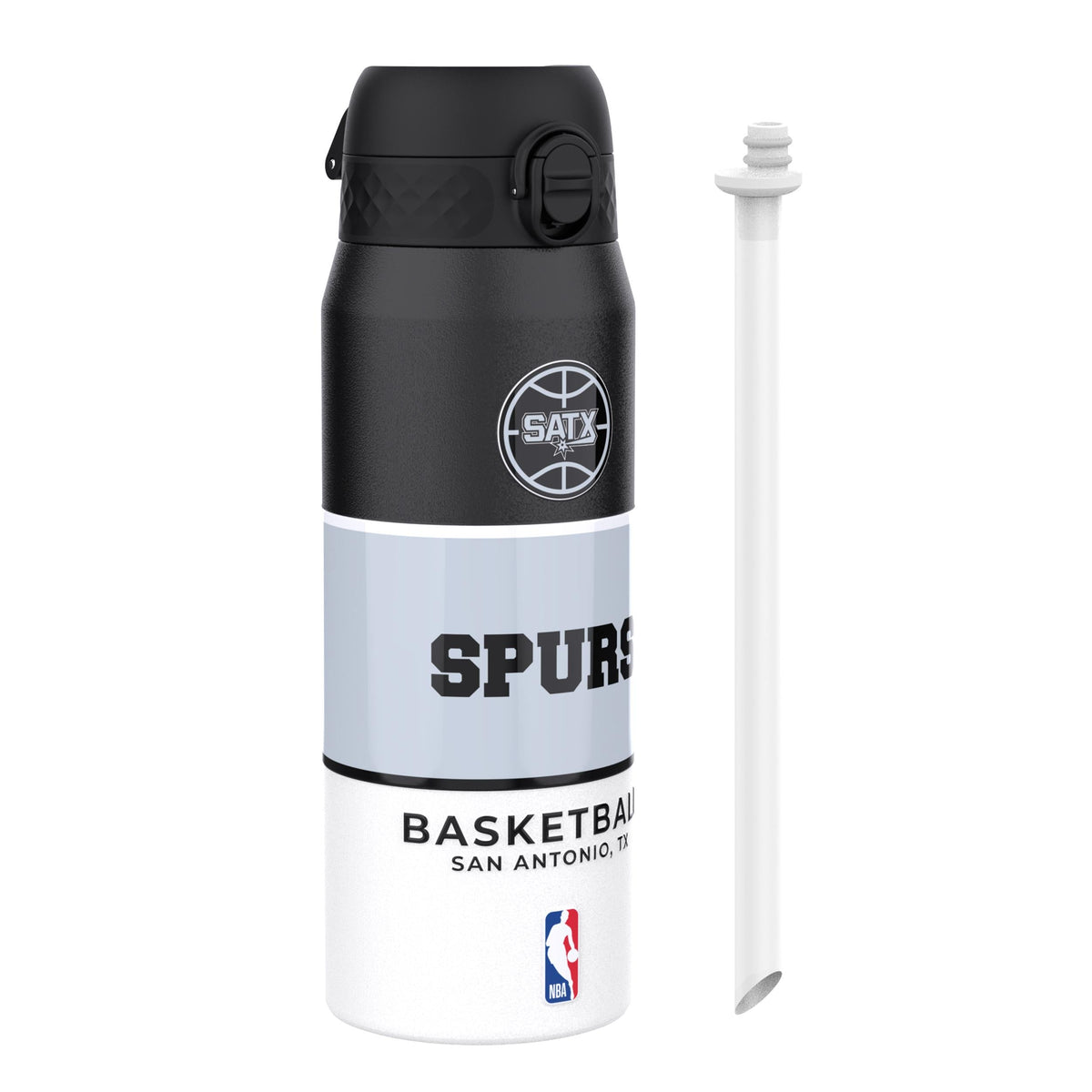 NBA x ION8, Insulated Steel Bottle, SA Spurs, 24oz