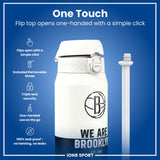 NBA x ION8, Insulated Steel Bottle, Brooklyn Nets, 24oz