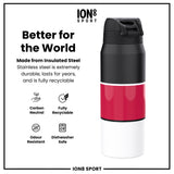 NBA x ION8, Insulated Steel Bottle, Chicago Bulls, 24oz