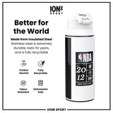 NBA x ION8, Insulated Steel Bottle, Brooklyn Nets, 24oz