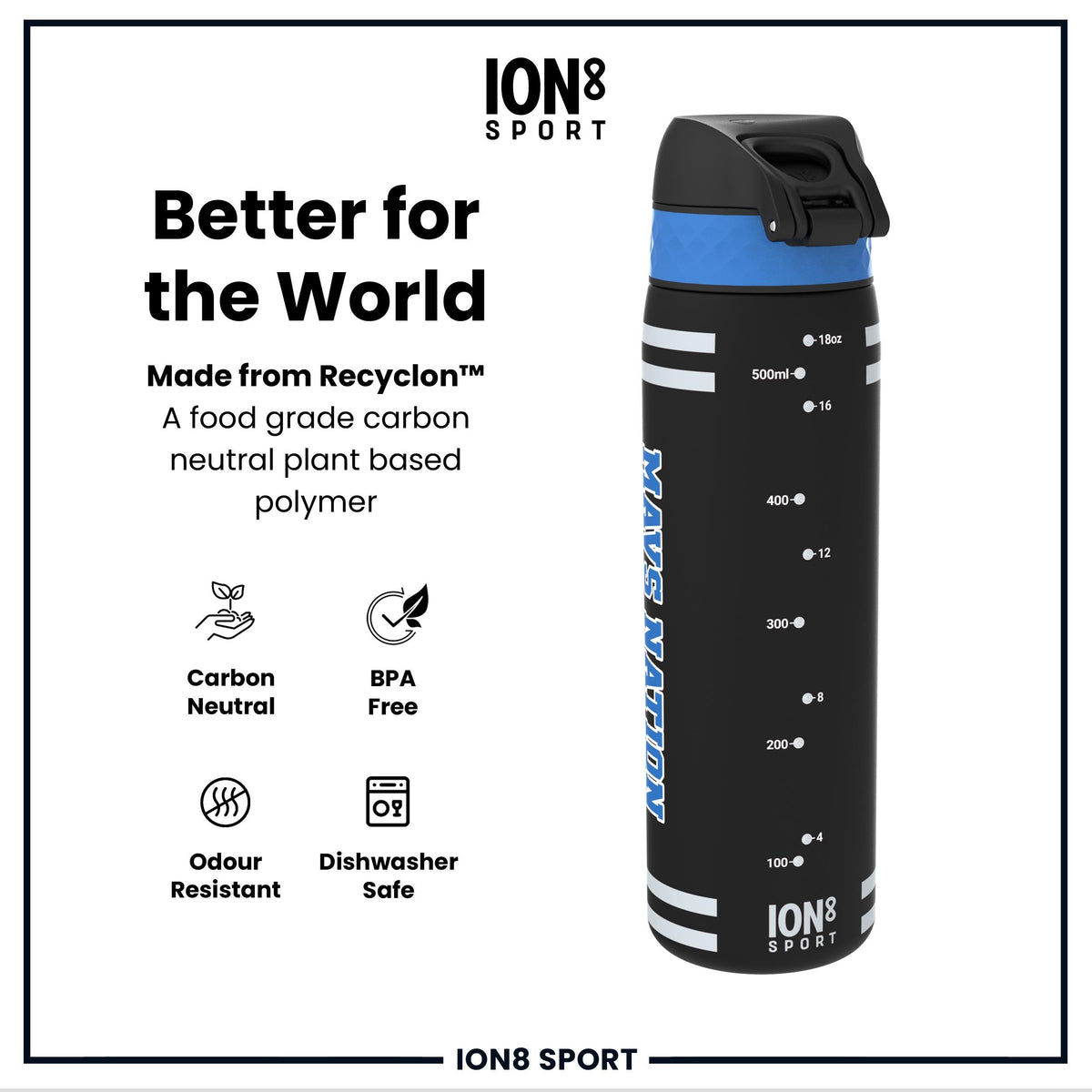 NBA x Ion8 Sports, Recyclon, Dallas Mavericks, 18oz
