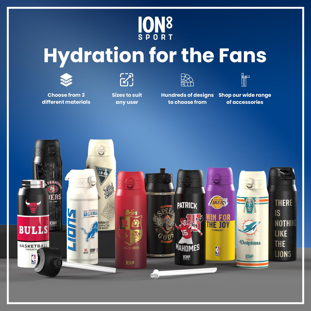 NBA x ION8, Insulated Steel Bottle, Denver Nuggets, 24oz