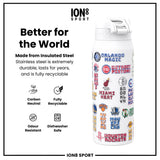 NBA x ION8, Insulated Steel Bottle, Patch Logos, 24oz