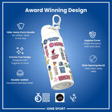 NBA x ION8, Insulated Steel Bottle, Patch Logos, 24oz