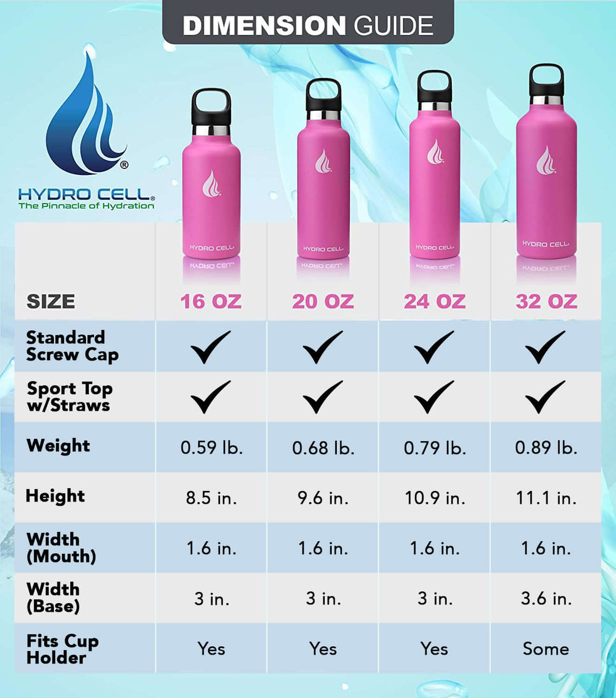 Fuchsia 16oz Standard