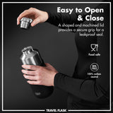Luma Vacuum Insulated, Flask & Mug, Black, 24oz