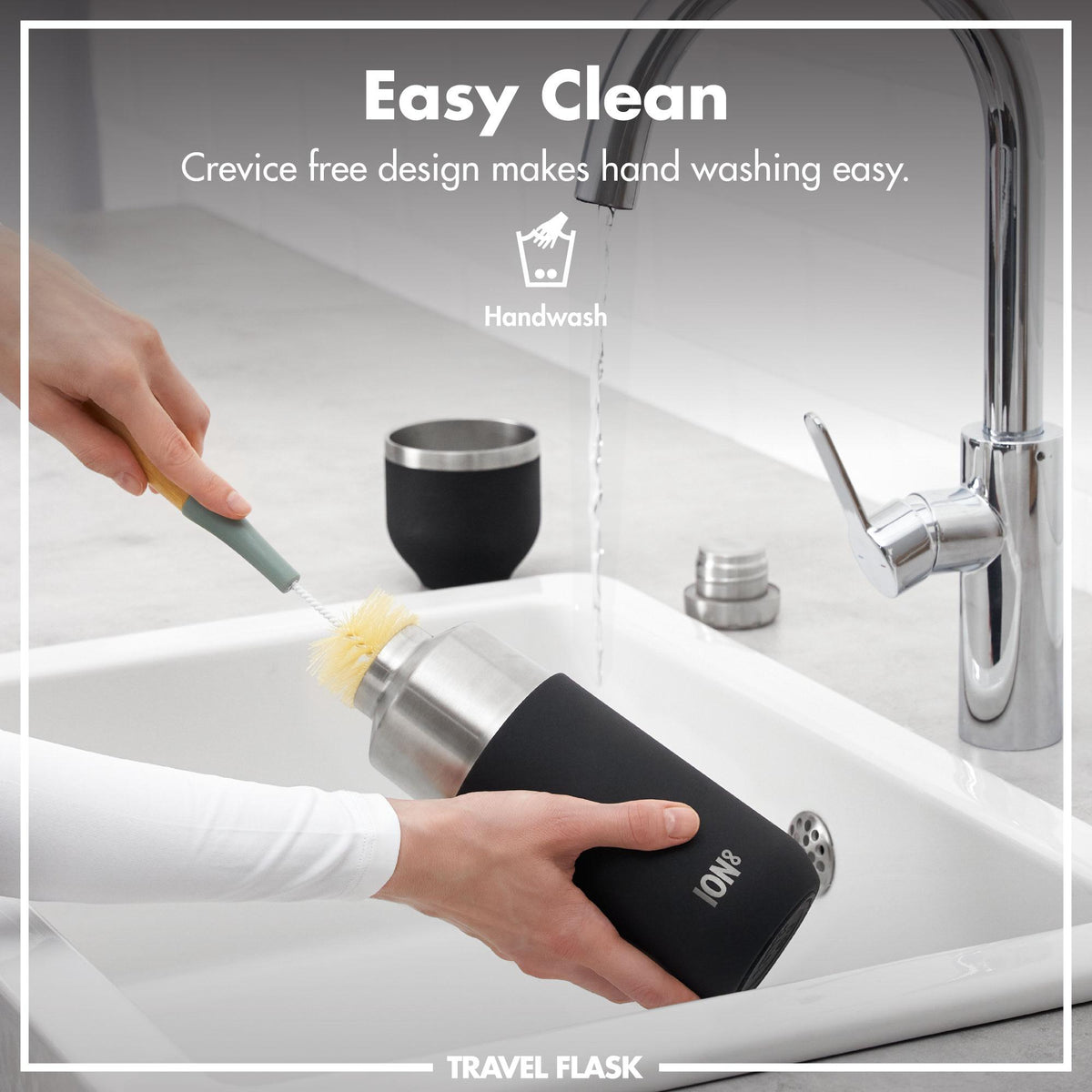 Luma Vacuum Insulated, Flask & Mug, Black, 24oz