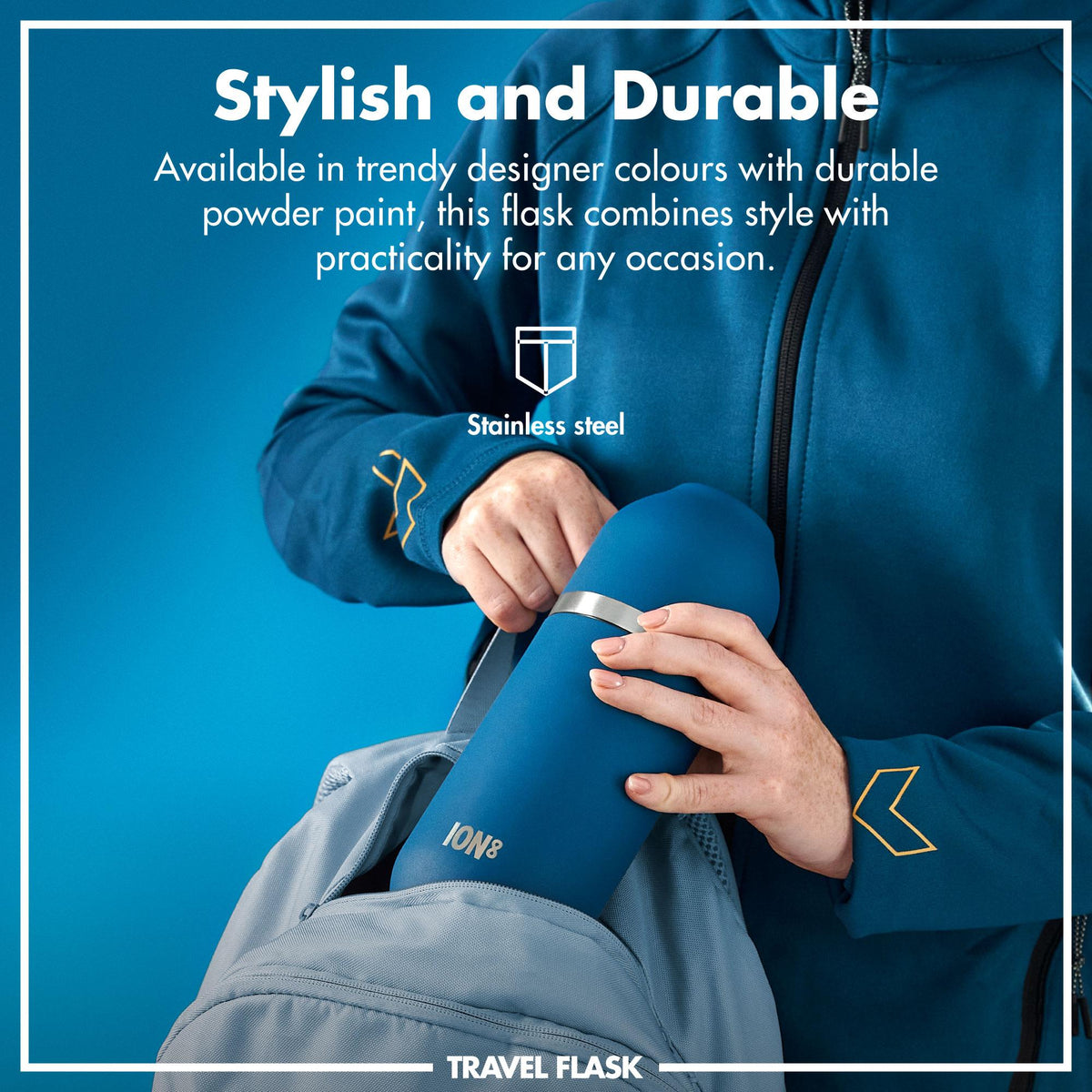 Luma Vacuum Insulated, Flask & Mug, Deep Teal, 24oz
