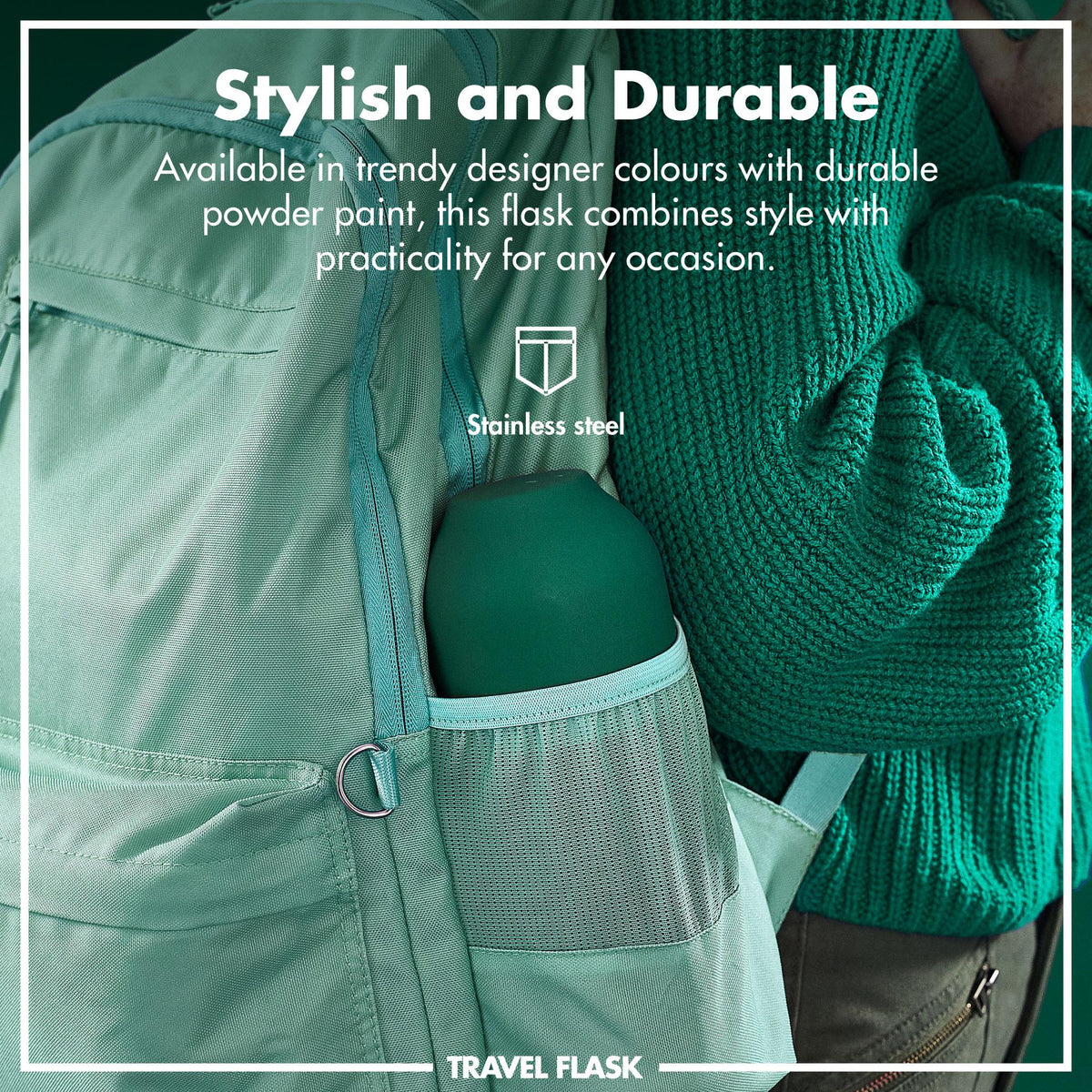 Luma Vacuum Insulated, Flask & Mug, Green, 24oz