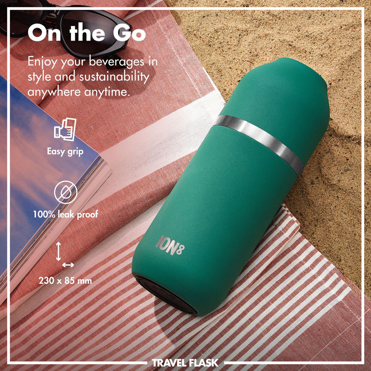 Luma Vacuum Insulated, Flask & Mug, Green, 24oz