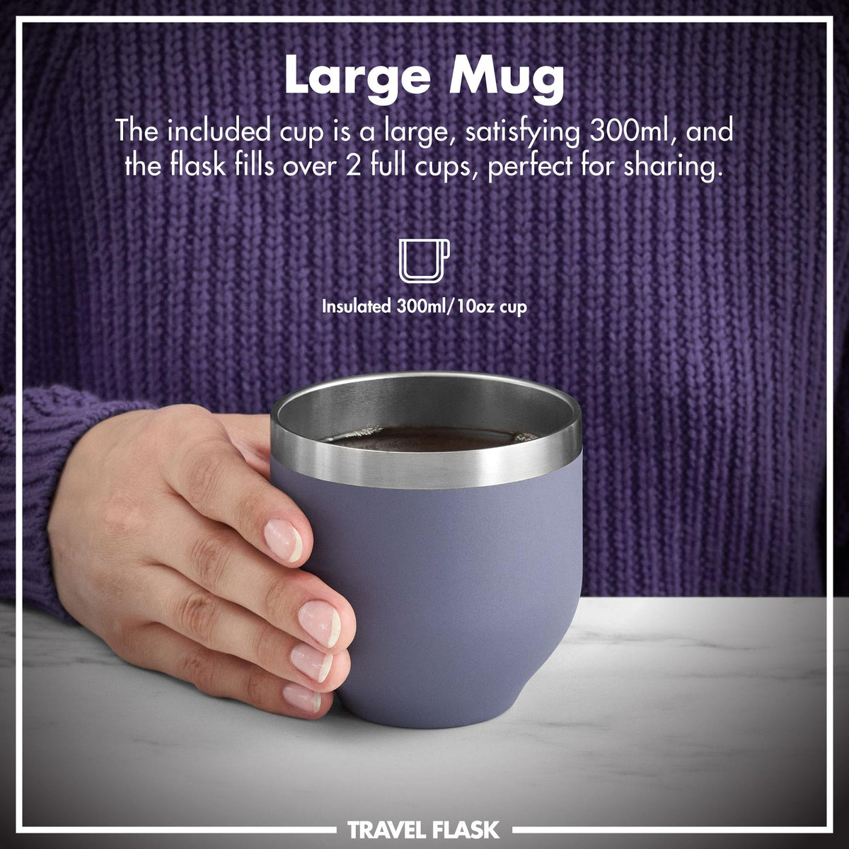 Luma Vacuum Insulated, Flask & Mug, Purple, 24oz