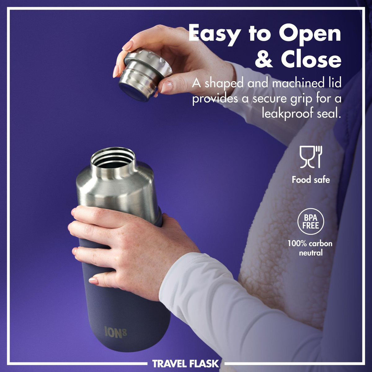 Luma Vacuum Insulated, Flask & Mug, Purple, 24oz