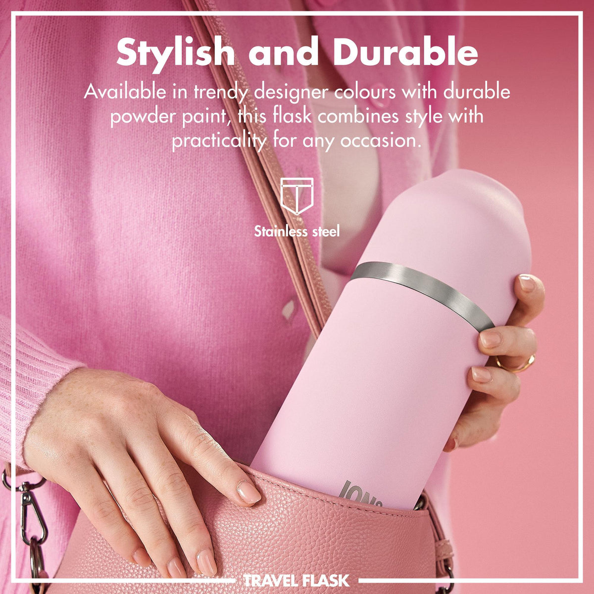 Luma Vacuum Insulated, Flask & Mug, Rose Quartz, 24oz