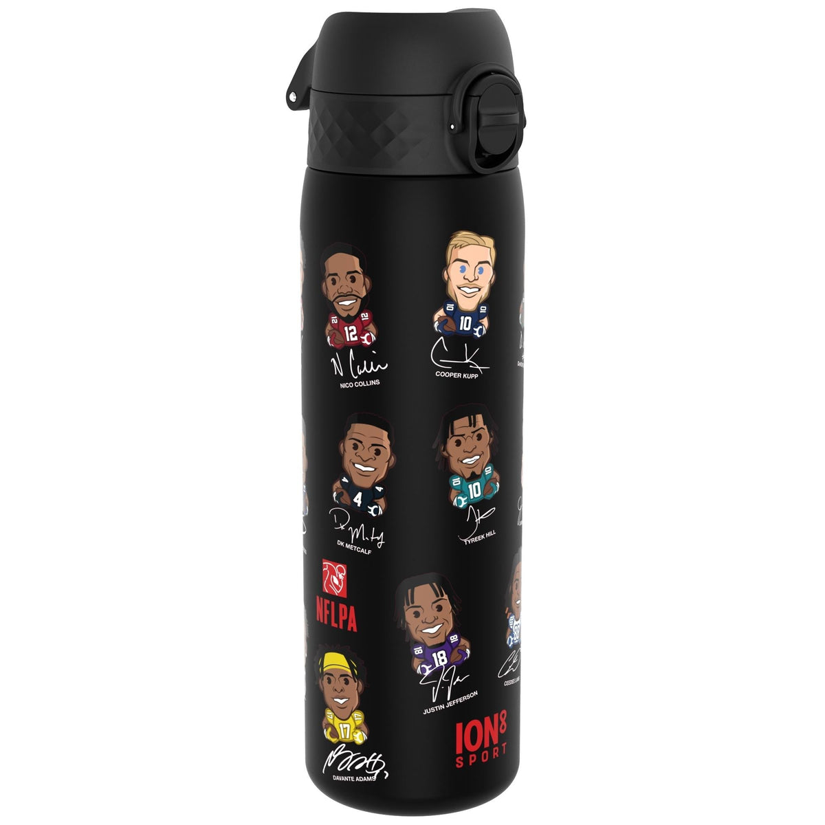 Leak Proof NFLPA Water Bottle, Recyclon, Wide Receivers, 18oz
