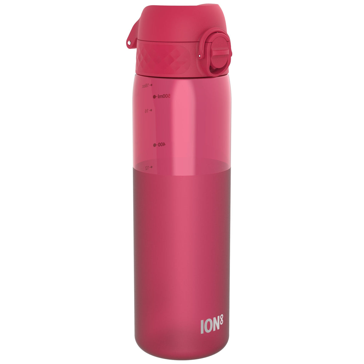 Leak Proof Slim Water Bottle, Recyclon, Half-Cut, Magenta, 18oz