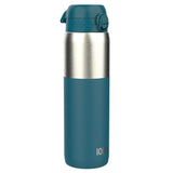 Leak Proof Water Bottle, Stainless Steel, Half-Cut, Teal, 40oz