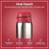 Leak Proof Water Bottle, Stainless Steel, Half-Cut, Magenta, 40oz