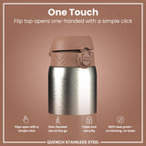Leak Proof Thermal Water Bottle, Insulated, Half-Cut, Mocha, 31oz