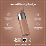 Leak Proof Thermal Water Bottle, Insulated, Half-Cut, Mocha, 31oz