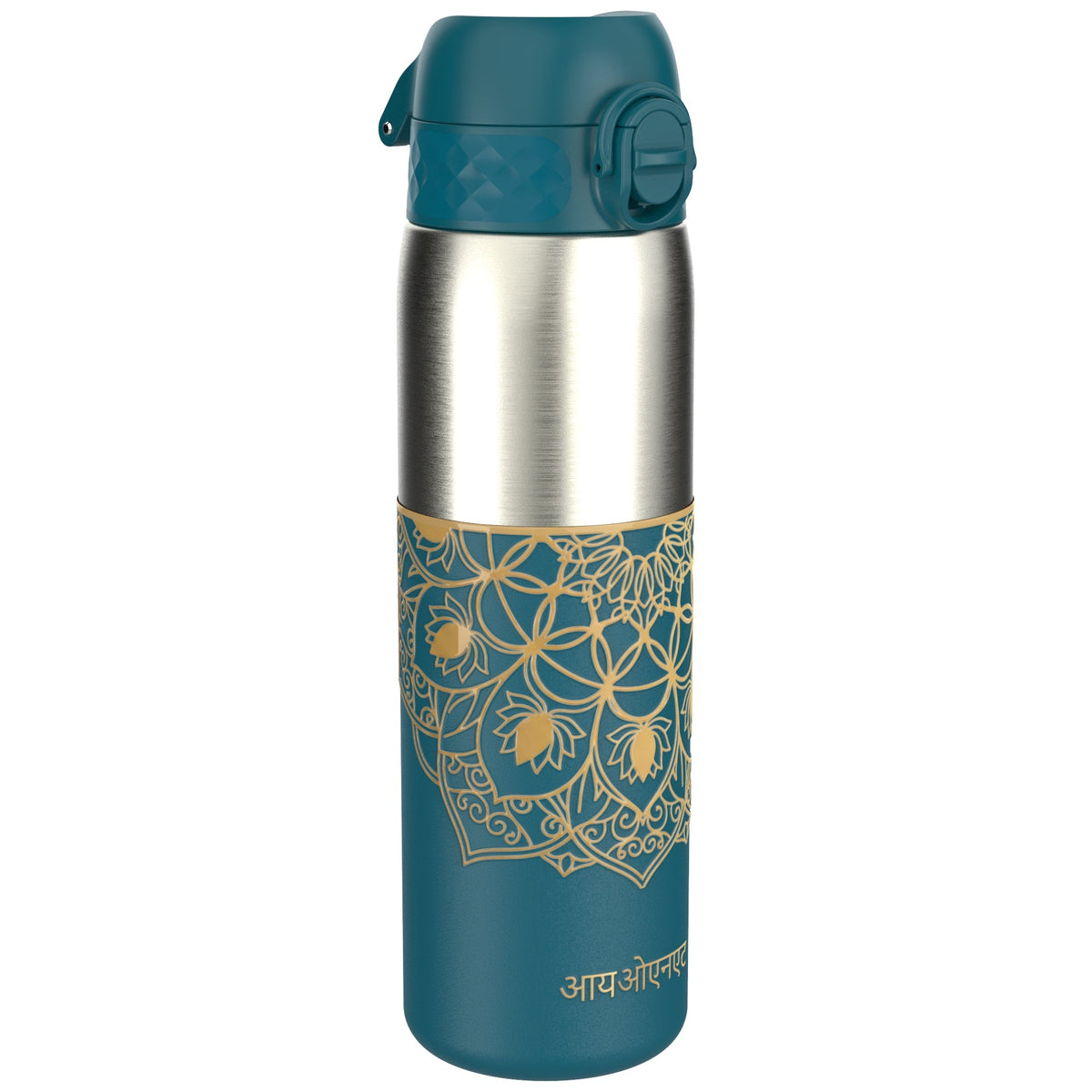 Leak Proof Slim Water Bottle, Stainless Steel, Half-Cut, Mandalas, 20oz
