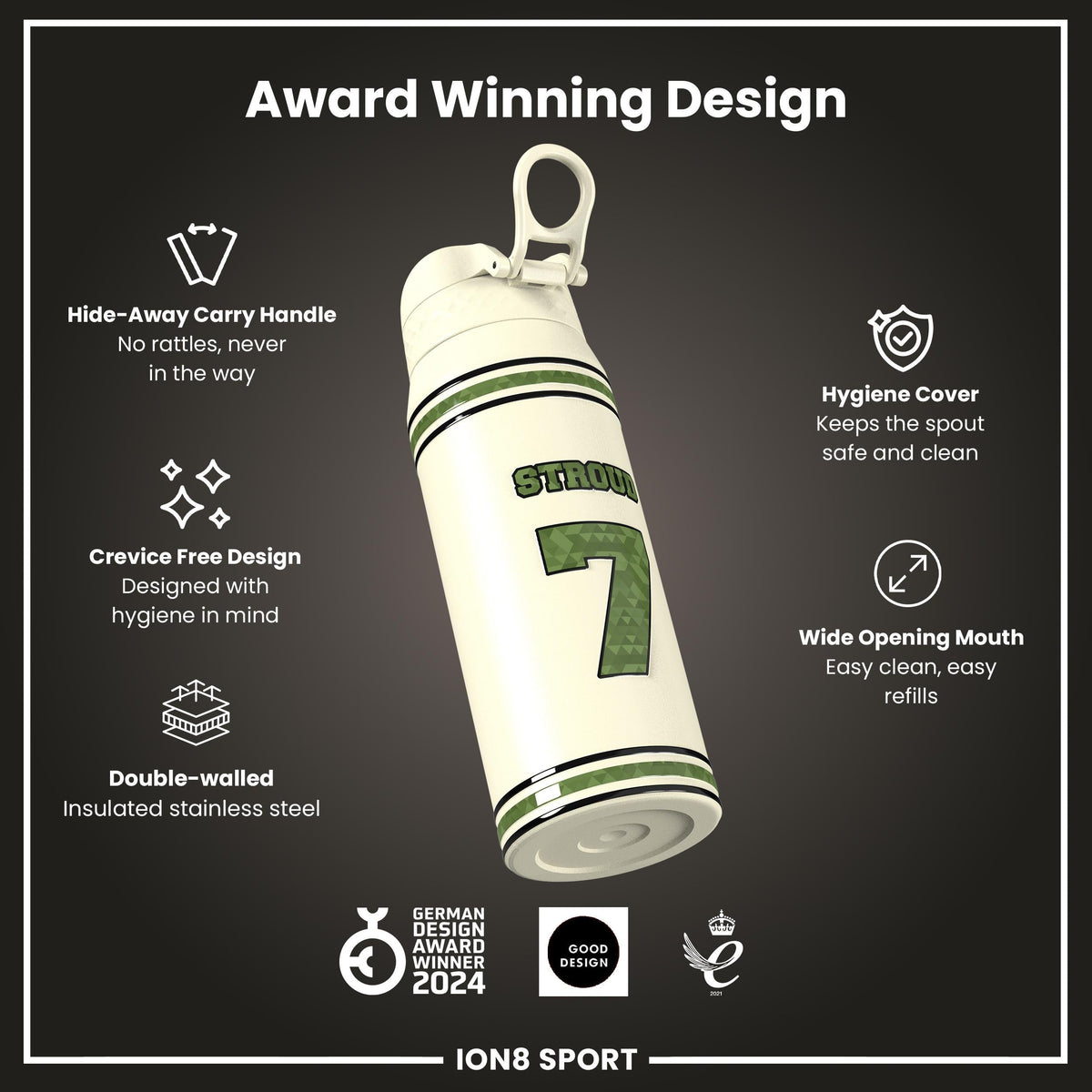 NFL x Ion8 Sports, Insulated Bottle, Icon Series, CJ Stroud, 24oz