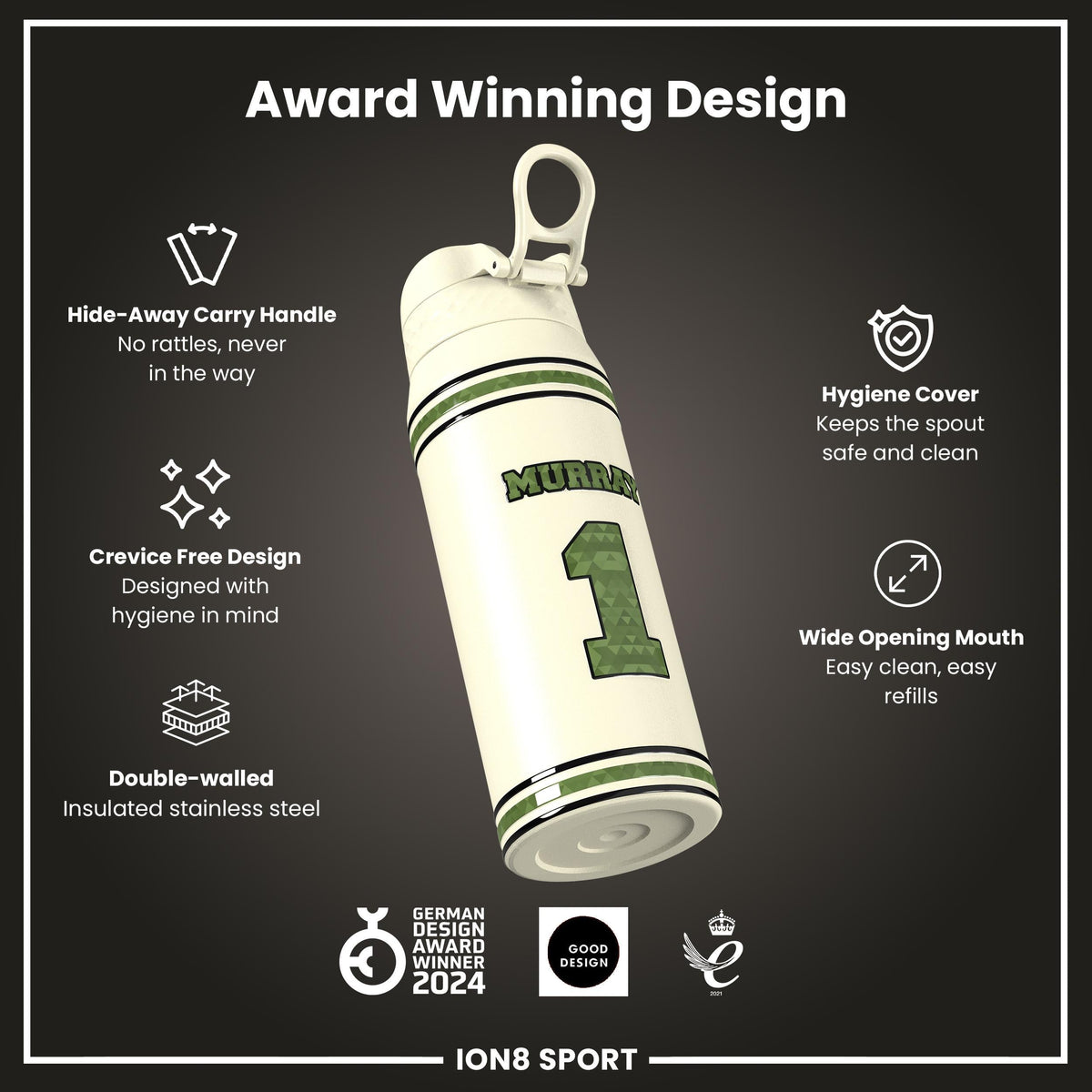 NFL x Ion8 Sports, Insulated Bottle, Icon Series, Kyler Murray, 24oz