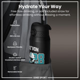 NFL x Ion8 Sports, Insulated Bottle, Locked In Series, De'von Achane, 24oz