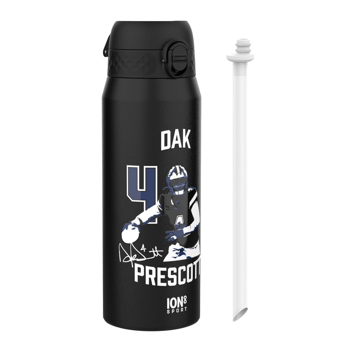 NFL x Ion8 Sports, Insulated Bottle, Locked In Series, Dak Prescott, 24oz