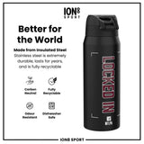 NFL x Ion8 Sports, Insulated Bottle, Locked In Series, Jayden Daniels, 24oz