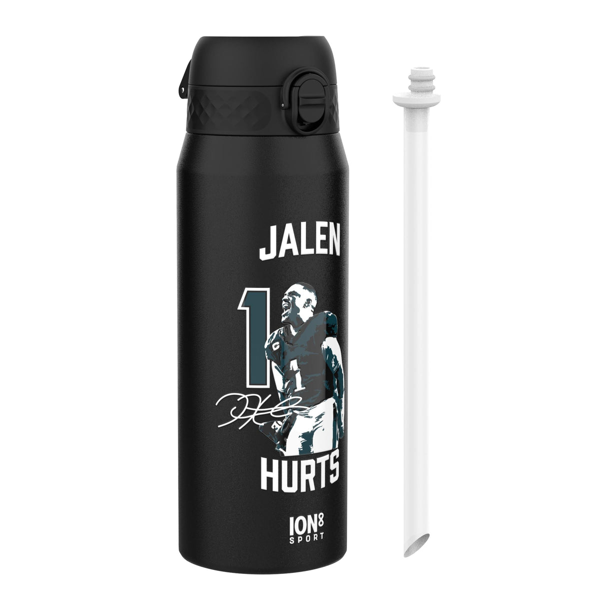 NFL x Ion8 Sports, Insulated Bottle, Locked In Series, Jalen Hurts, 24oz