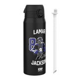 NFL x Ion8 Sports, Insulated Bottle, Locked In Series, Lamar Jackson, 24oz