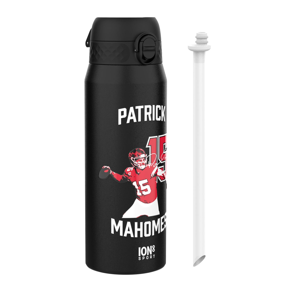 NFL x Ion8 Sports, Insulated Bottle, Locked In Series, Patrick Mahomes, 24oz
