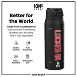 NFL x Ion8 Sports, Insulated Bottle, Locked In Series, Patrick Mahomes, 24oz