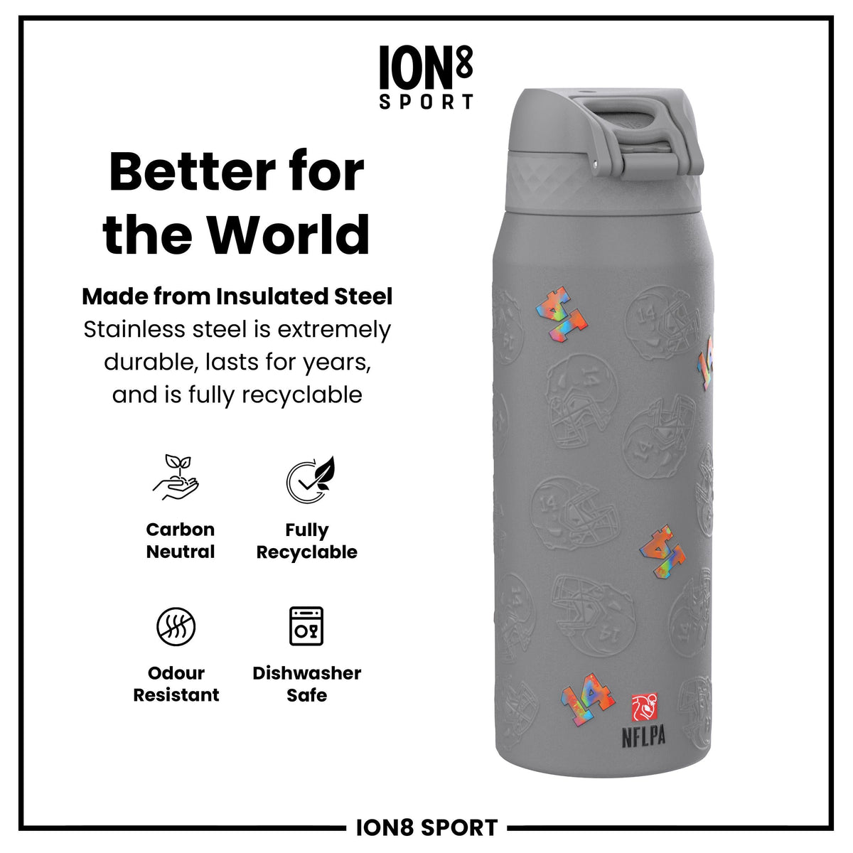 NFL x Ion8 Sports, Insulated Bottle, Signature Series, Amon-Ra, 24oz