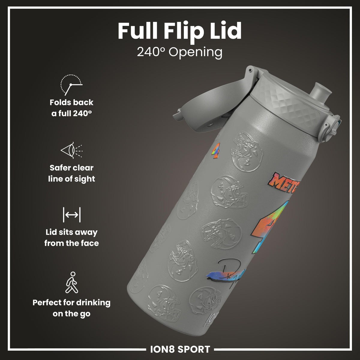 NFL x Ion8 Sports, Insulated Bottle, Signature Series, DK Metcalf, 24oz