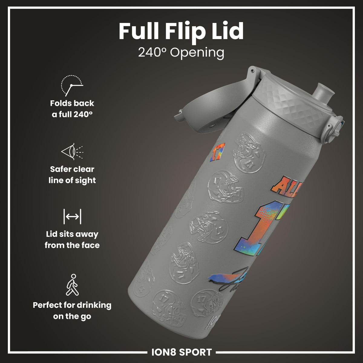 NFL x Ion8 Sports, Insulated Bottle, Signature Series, Josh Allen, 24oz