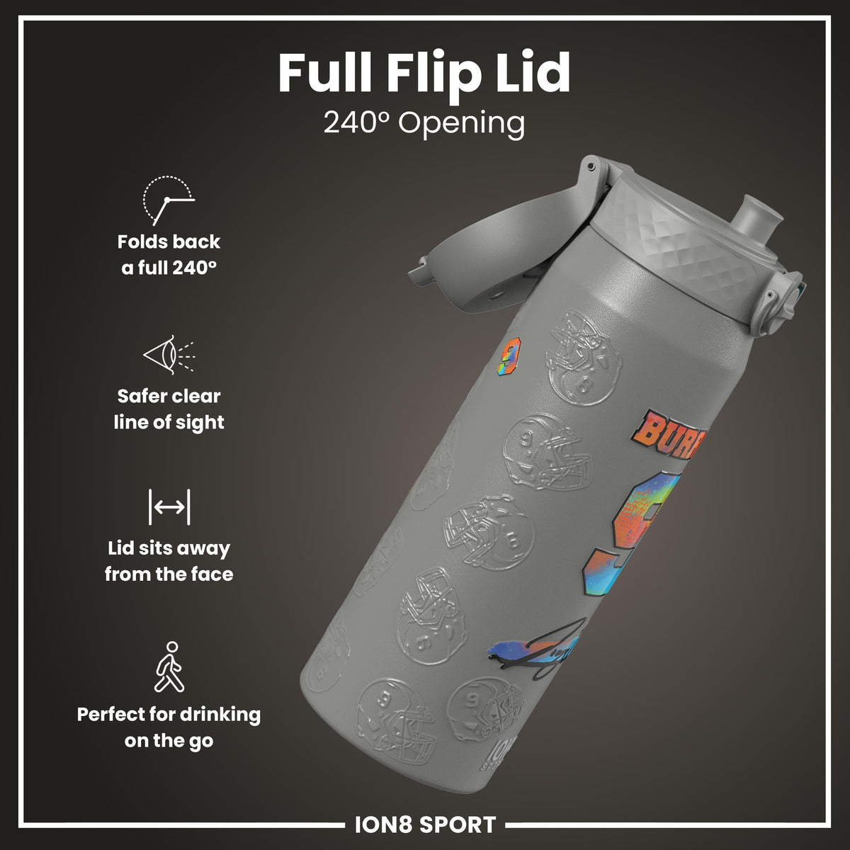 NFL x Ion8 Sports, Insulated Bottle, Signature Series, Joe Burrow, 24oz