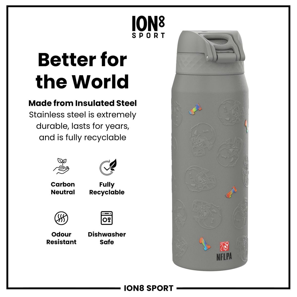 NFL x Ion8 Sports, Insulated Bottle, Signature Series, Ja'Marr Chase, 24oz
