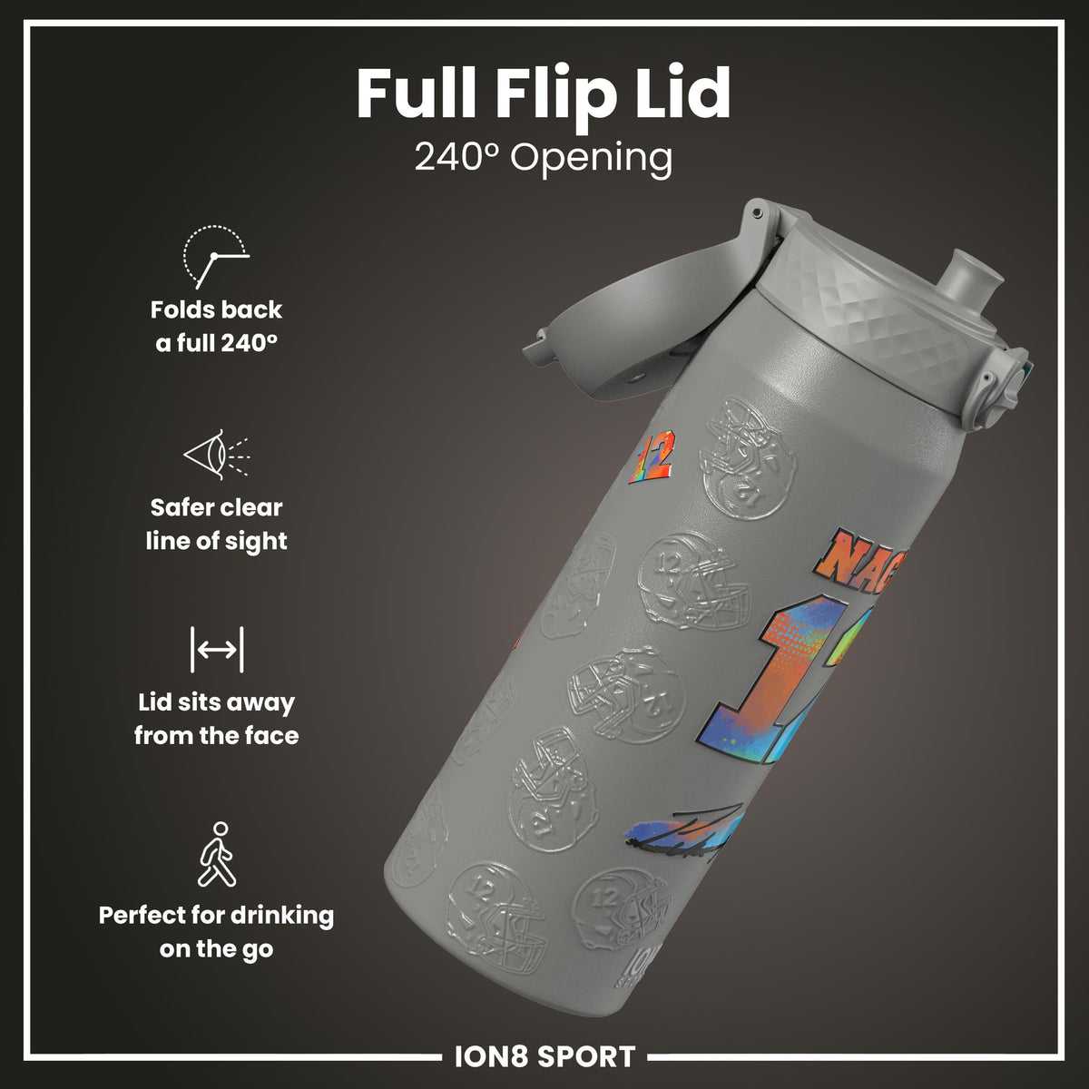 NFL x Ion8 Sports, Insulated Bottle, Signature Series, Puka Nacua, 24oz